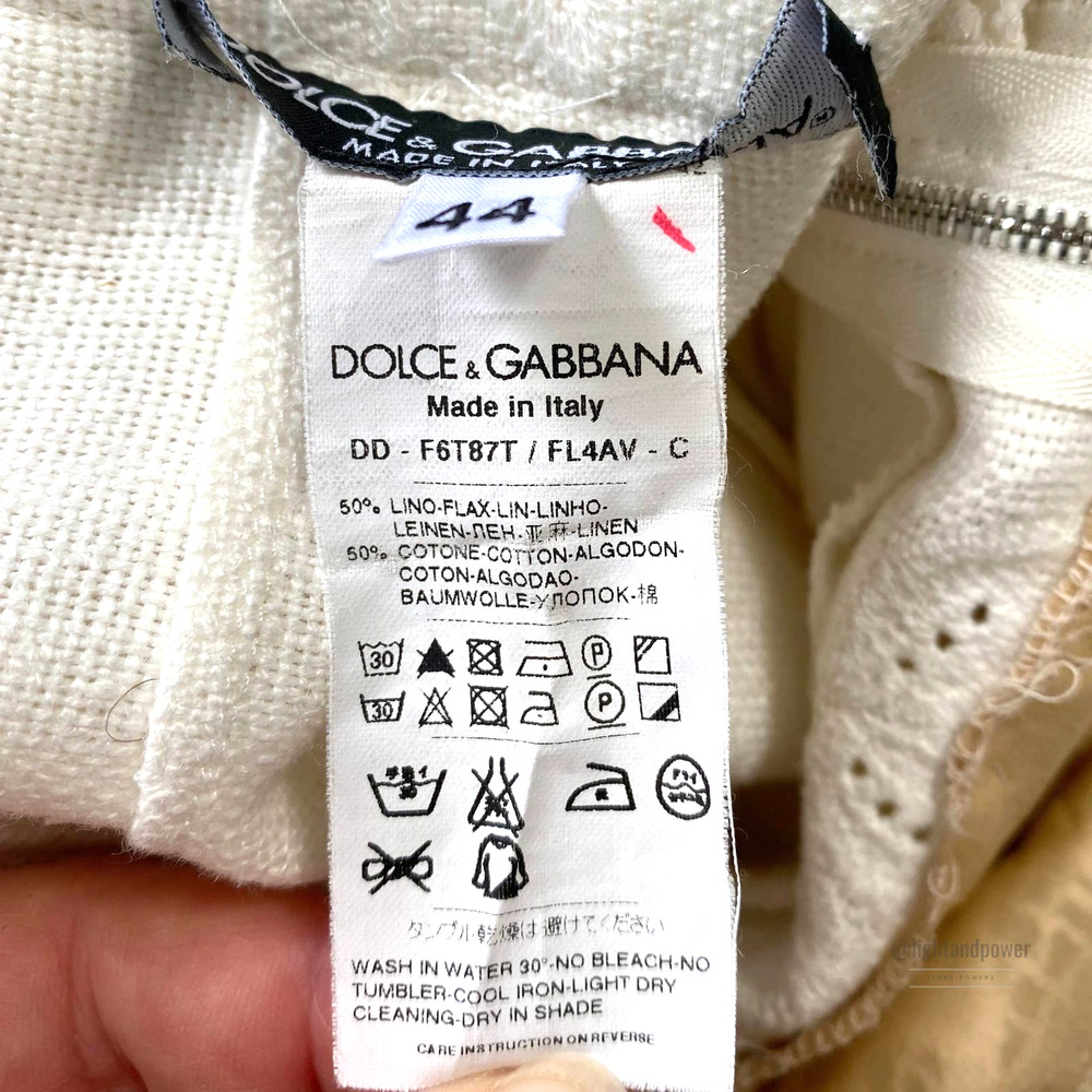 Dolce & Gabbana White Linen Lace Sheath Dress EUC - Picture 14 of 14
